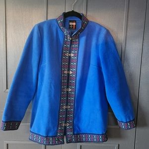 Vtg Danico Model Blue 100% Wool Coat
